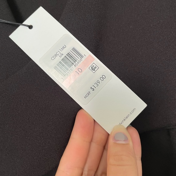 **sold elsewhere** Calvin Klein size 10 black cut out Jumpsuit with tie waist - Picture 7 of 8